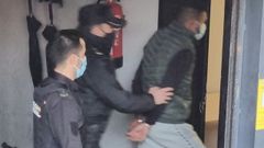 El presunto homicida, en los juzgados de Vigo
