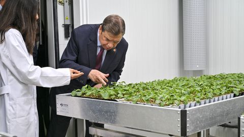 El ministro de Agricultura, Pesca y Alimentaci�n, Luis Planas, visita el centro tecnol�gico de Syngenta en El Ejido