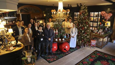 Parte del equipo de A quinta da auga, uno de los hoteles que m�s viven la Navidad
