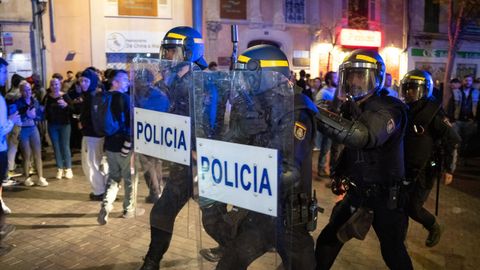 Disturbios durante una convocatoria de Blocus en Palma