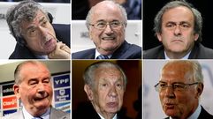 Algunos de los implicados en las tramas de corrupcin de la FIFA