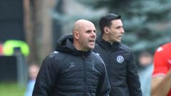 Fredi �lvarez, durante el Celta Fortuna - Barakaldo disputado en Barreiro.