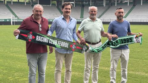 Presentaci�n del acuerdo entre el Racing y el UD Somozas