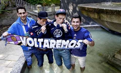 Damin Pereira celebr junto a su primo Daniel y dos amigos el ascenso del Deportivo. 