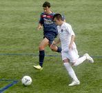 El cadete del Boiro B Javi Varela, en el choque ante el Milladoiro. 