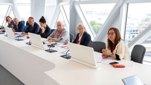 In�s Rey durante la reuni�n del Consejo de Administraci�n de la Asociaci�n Internacional de Cidades Portuarias (AIVP) en B�lgica