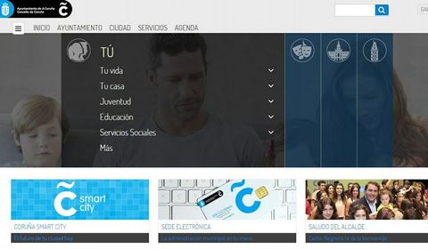 Nueva imagen de la web municipal www.coruna.es.