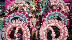 Una participante en el desfile de entroido de adultos en Mar�n