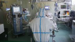 La unidad de reanimaci�n del Chop, hace tres meses, cuando atend�a a pacientes covid