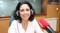 Margarita Lamela, alcaldesa de Cee, en una visita a Radio Voz anterior a la pandemia 