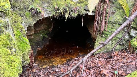 Una de las bocaminas de la antigua explotacin minera de Santa Eufemia, que dej de ser trabajada en la dcada de 1950