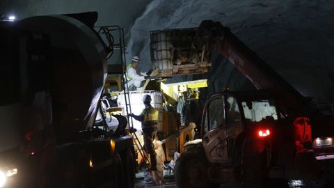 Obras de los tneles del tren al puerto exterior