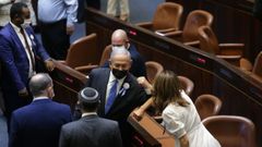 Netanyahu, durante la inauguraci�n del Parlamento salido de las elecciones del 23 de marzo