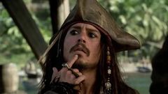 Johnny Depp, como el capitn Jack Sparrow