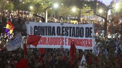 Manifestaci&oacute;n por la vivienda en las calles de A Coru&ntilde;a