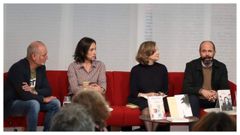 Xuan Bello, Julieta Valero, Valerie Miles e Xes�s Fraga, na presentaci�n en Frankfurt dun n�mero especial da revista �Granta� con textos de autores que escriben en galego, espa�ol, catal�n, asturiano... 