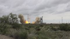 Momento del lanzamiento del sat�lite de comunicaciones mexicano desde el cosm�dromo de Baikonur (Kazajist�n)
