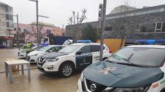 Coches de la Guardia Civil en Burela