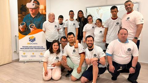Miembros de Down Pontevedra Xuntos que participaron en el estudio realizado por investigadores del campus de Pontevedra