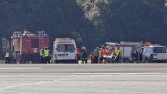 Imagen de archivo de un simulacro de accidente con heridos en el aeropuerto de Vigo