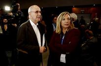 Duran Lleida y la vicepresidenta Joana Ortega, de Uni, ayer en la jornada Valores y poltica. 