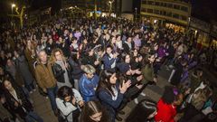 As� fue la manifestaci�n feminista de esta tarde en Carballo