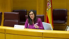 La alcaldesa de A Coru�a, durante su comparecencia en la comisi�n de vivienda del Senado