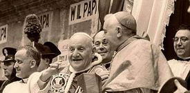 Roncalli, entonces ya Papa Juan XXIII, junto a su amigo Quiroga Palacios, que fue obispo de Mondo�edo