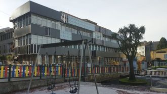 Fachada de la Casa do Concello, cuyas obras de reforma van muy avanzadas