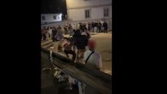 Momento de una de las peleas registradas el pasado viernes en Conxo