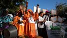 Marcha de las mujeres africanas afectadas por el cambio climtico, el sbado, en Dakar.