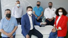 Manuel Fajardo, Ram�n Ares, Jos� Ram�n Romero, Marcos Fajardo, Manuel Villaverde y Margarita Hermo, en la presentaci�n de la competici�n