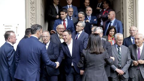 Formoso, este mediod�a en Santiago en un encuentro con empresarios.