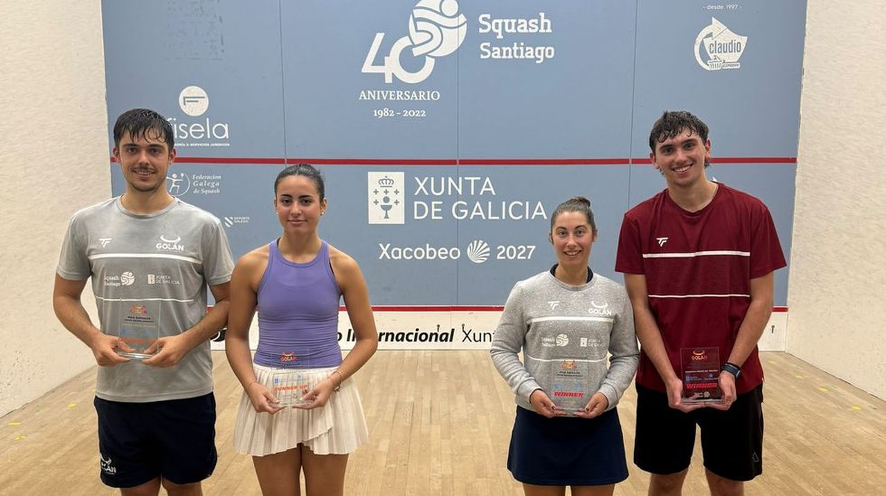 Francisco Alfonso e Inés Gómez ganan en el Circuito Internacional Xunta de Galicia de squash