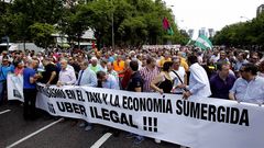 Manifestacin de taxistas en Madrid