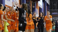 Pi�a do equipo laranxa antes dun partido contra o Poio no Vista Alegre.