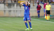 Linares Cultural Real Oviedo Reino de Leon.Linares se lamenta durante el encuentro frente a la Cultural