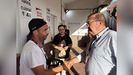Abel Ramos, saludando al vicepresidente de la Diputacin de Len.