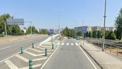 Lugar del accidente en la avenida San Crist�bal