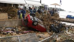 Da�os causados por las inundaciones en Aghia Pelagia (Grecia) hace tres semanas