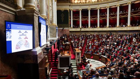La Asamblea Nacional francesa, durante la votacin.