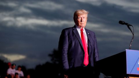 Donald Trump, durante un mitin en Sarasota (Florida)