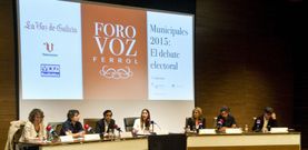 De izda. a dcha., Ana Rodr�guez Masafret, Jorge Su�rez, Jos� Manuel Rey, Mar�a Meizoso, Beatriz Sestayo, Iv�n Rivas y Jos� Mar�a Hern�ndez, ayer en Afundaci�n. 