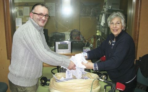 Mancebo y Pi�eiro, empresarios de A Milagrosa, ayer en Radio Voz. 