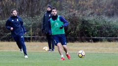 Diegui Johannesson Requexon Real Oviedo.Diegui Johannesson, durante un entrenamiento en El Requexon