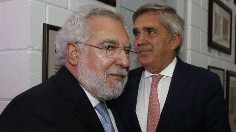 Miguel . Santalices, presidente del Parlamento gallego, y Javier Gonzlez-Bab, de Bab y Ca.