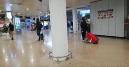 Llegada de los pasajeros del vuelo procedente de Madrid