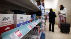 Paracetamol a la venta en una farmacia de Londres.