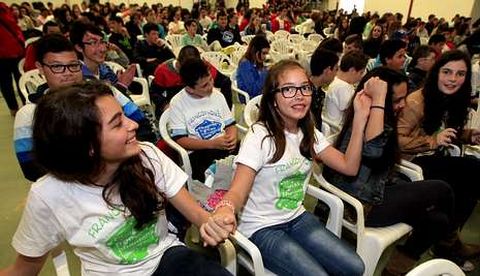 A estas jornadas de convivencia acudieron cinco institutos, entre ellos el de A Basella (Vilanova) y A Illa.
