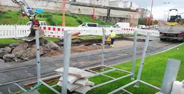 Obras en el paseo mar�timo para arreglar el socav�n